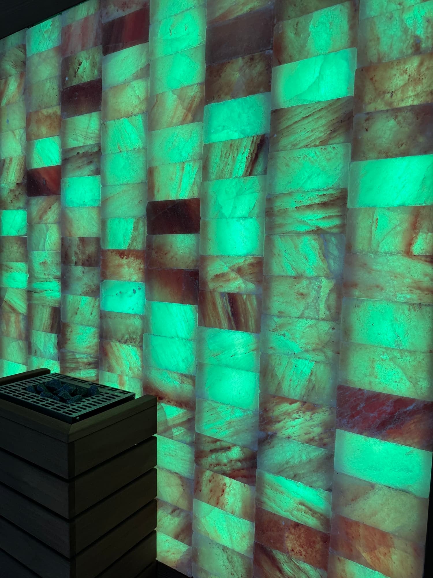 Himalayan Salt Wall option for Professional Finnish Saunas
